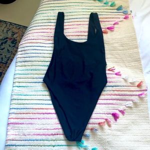 Aerie black cheeky one piece swimsuit- medium